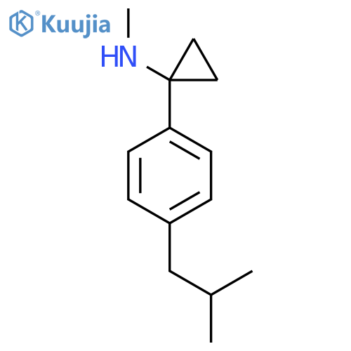 N-methyl-1-4-(2-methylpropyl)phenylcyclopropan-1-amine structure