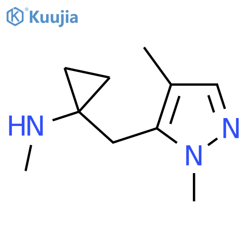 1-(1,4-dimethyl-1H-pyrazol-5-yl)methyl-N-methylcyclopropan-1-amine structure