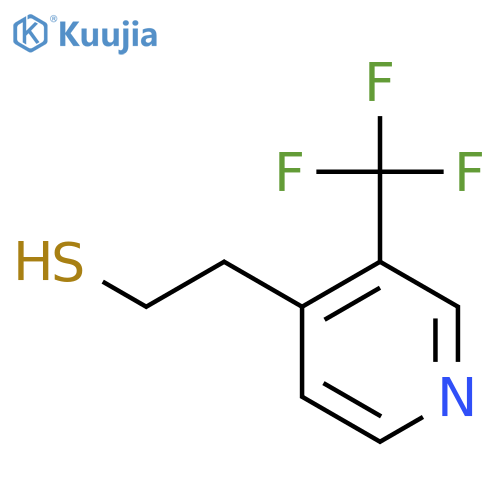 2-3-(trifluoromethyl)pyridin-4-ylethane-1-thiol structure