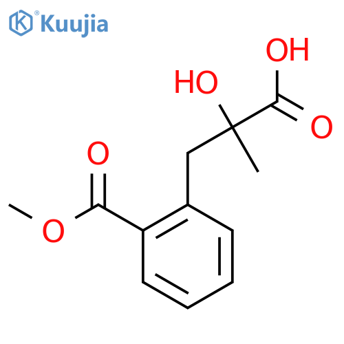 2-hydroxy-3-2-(methoxycarbonyl)phenyl-2-methylpropanoic acid structure