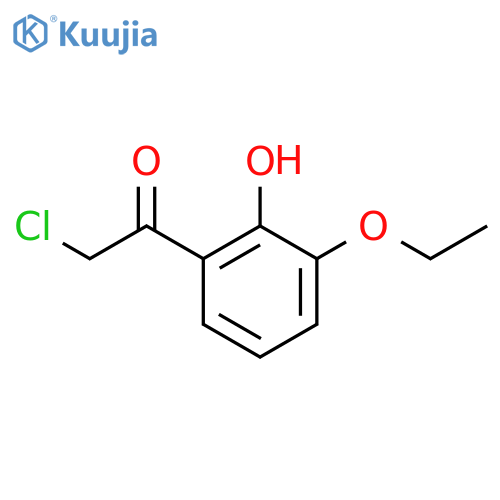 2-chloro-1-(3-ethoxy-2-hydroxyphenyl)ethan-1-one structure