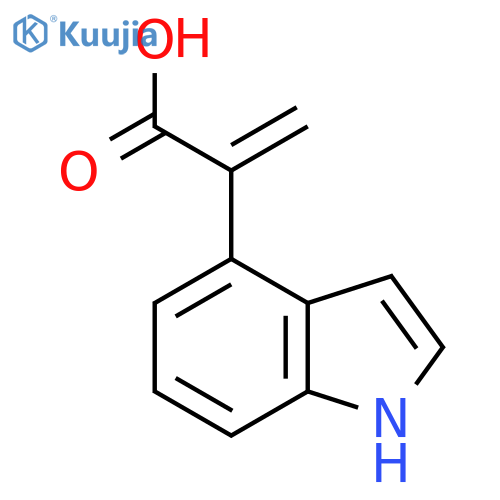 2-(1H-indol-4-yl)prop-2-enoic acid structure