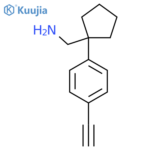 1-(4-ethynylphenyl)cyclopentylmethanamine structure