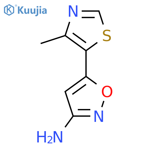5-(4-methyl-1,3-thiazol-5-yl)-1,2-oxazol-3-amine structure