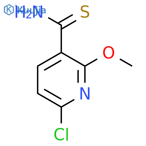 6-chloro-2-methoxypyridine-3-carbothioamide structure