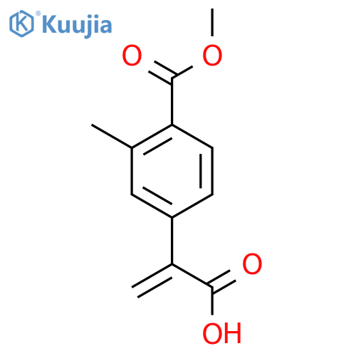 2-4-(methoxycarbonyl)-3-methylphenylprop-2-enoic acid structure