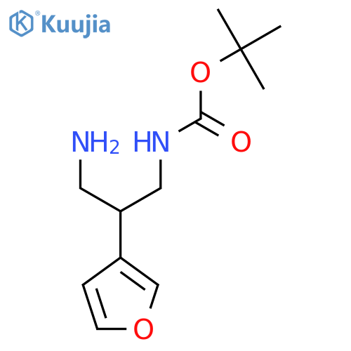 tert-butyl N-3-amino-2-(furan-3-yl)propylcarbamate structure