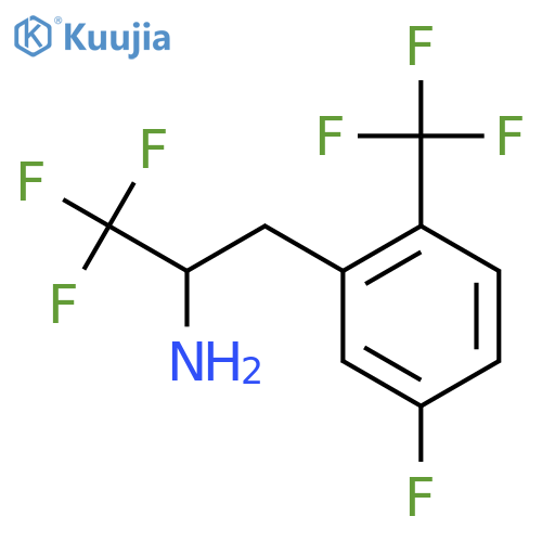 1,1,1-trifluoro-3-5-fluoro-2-(trifluoromethyl)phenylpropan-2-amine structure