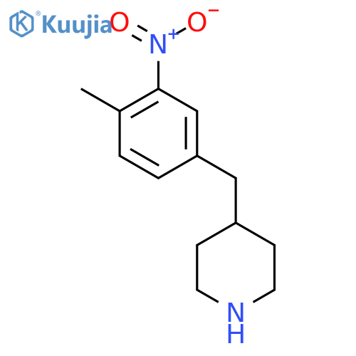 4-(4-methyl-3-nitrophenyl)methylpiperidine structure