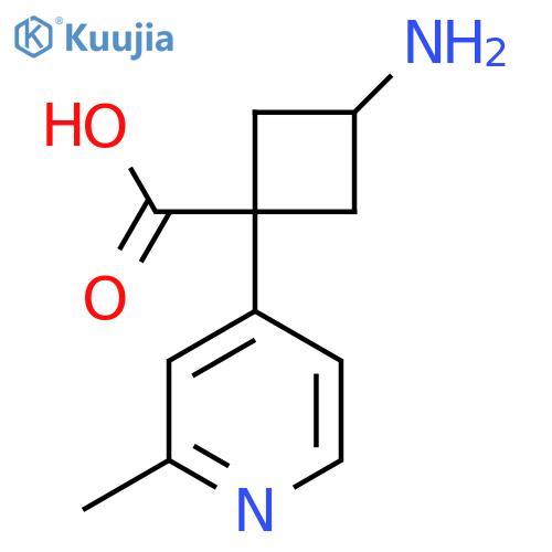 3-amino-1-(2-methylpyridin-4-yl)cyclobutane-1-carboxylic acid structure