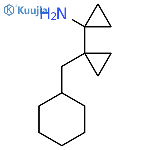 1-1-(cyclohexylmethyl)cyclopropylcyclopropan-1-amine structure