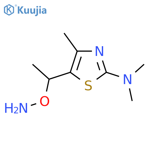 5-1-(aminooxy)ethyl-N,N,4-trimethyl-1,3-thiazol-2-amine structure