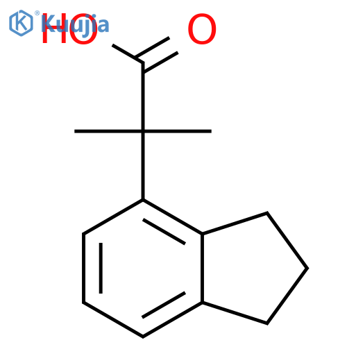 2-(2,3-dihydro-1H-inden-4-yl)-2-methylpropanoic acid structure