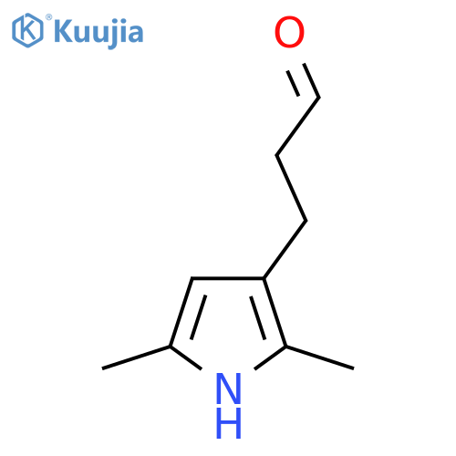 3-(2,5-dimethyl-1H-pyrrol-3-yl)propanal structure