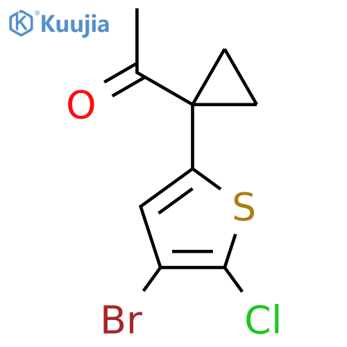 1-1-(4-bromo-5-chlorothiophen-2-yl)cyclopropylethan-1-one structure