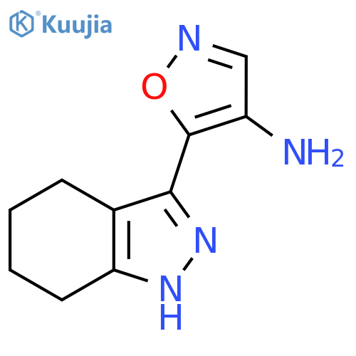 5-(4,5,6,7-tetrahydro-1H-indazol-3-yl)-1,2-oxazol-4-amine structure