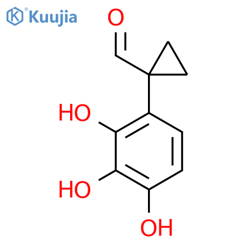 1-(2,3,4-trihydroxyphenyl)cyclopropane-1-carbaldehyde structure