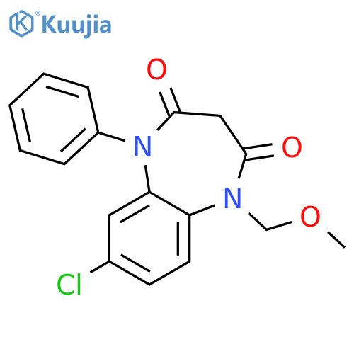 1H-1,5-Benzodiazepine-2,4(3H,5H)-dione, 7-chloro-1-(methoxymethyl)-5-phenyl- structure