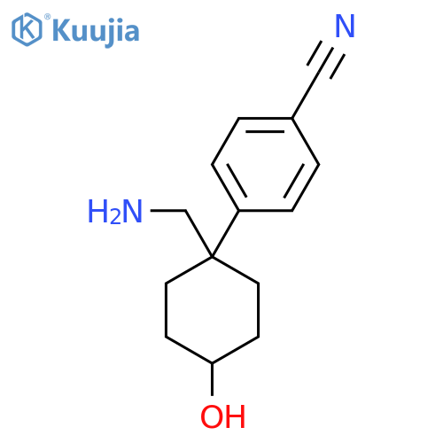 4-1-(aminomethyl)-4-hydroxycyclohexylbenzonitrile structure