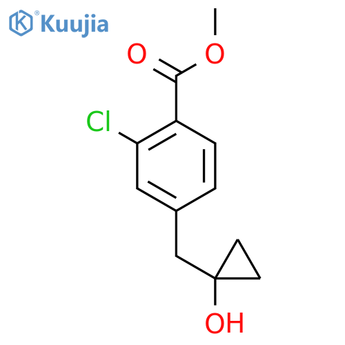 methyl 2-chloro-4-(1-hydroxycyclopropyl)methylbenzoate structure