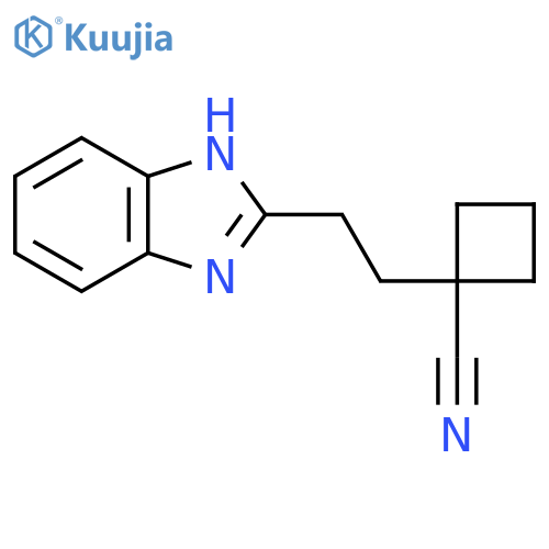 1-2-(1H-1,3-benzodiazol-2-yl)ethylcyclobutane-1-carbonitrile structure