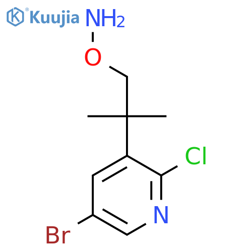O-2-(5-bromo-2-chloropyridin-3-yl)-2-methylpropylhydroxylamine structure