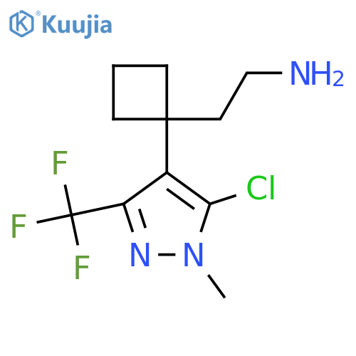 2-{1-5-chloro-1-methyl-3-(trifluoromethyl)-1H-pyrazol-4-ylcyclobutyl}ethan-1-amine structure