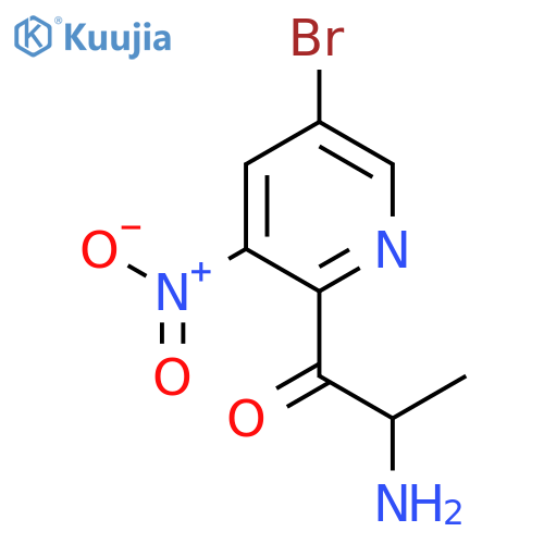 2-amino-1-(5-bromo-3-nitropyridin-2-yl)propan-1-one structure