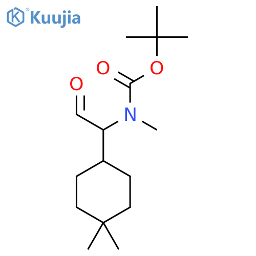tert-butyl N-1-(4,4-dimethylcyclohexyl)-2-oxoethyl-N-methylcarbamate structure