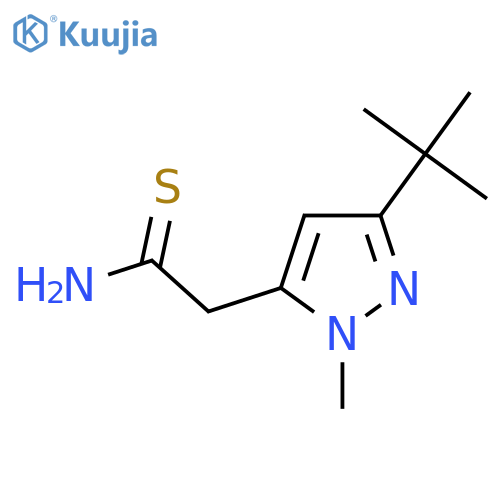 2-(3-tert-butyl-1-methyl-1H-pyrazol-5-yl)ethanethioamide structure
