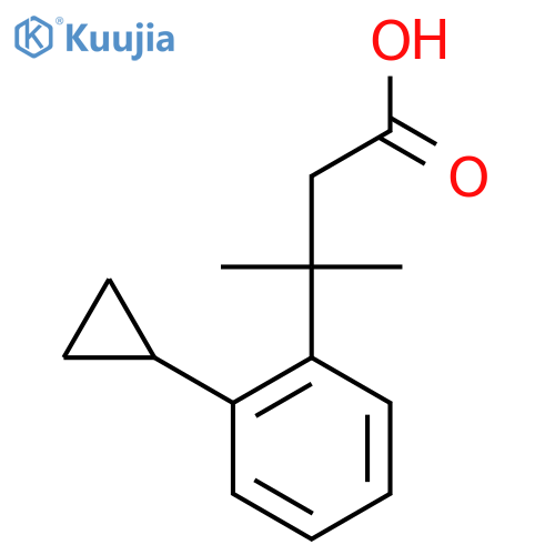 3-(2-cyclopropylphenyl)-3-methylbutanoic acid structure