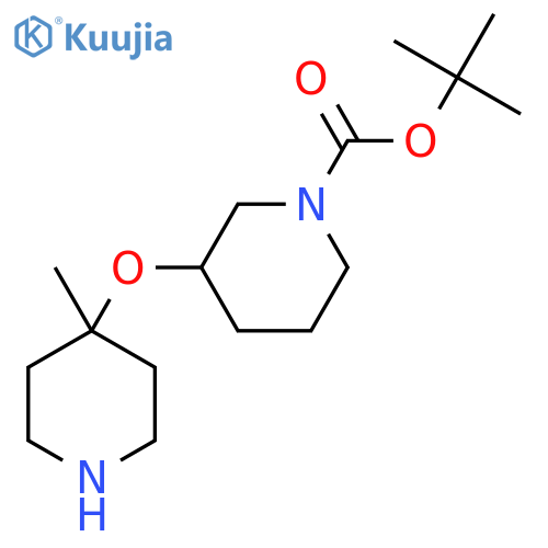 tert-butyl 3-(4-methylpiperidin-4-yl)oxypiperidine-1-carboxylate structure