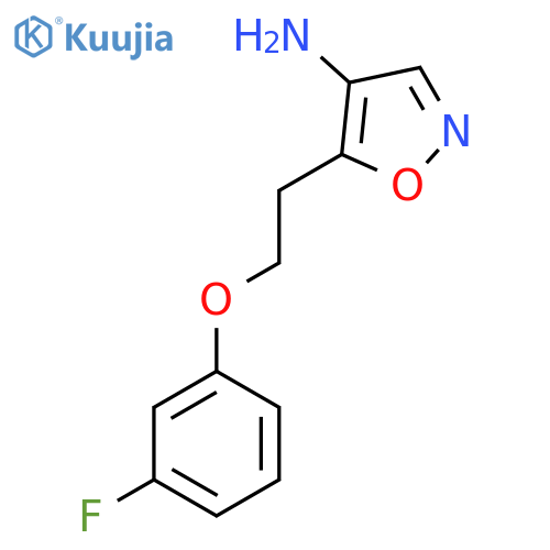 5-2-(3-fluorophenoxy)ethyl-1,2-oxazol-4-amine structure