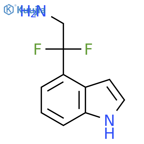 2,2-difluoro-2-(1H-indol-4-yl)ethan-1-amine structure
