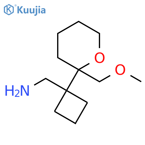{1-2-(methoxymethyl)oxan-2-ylcyclobutyl}methanamine structure