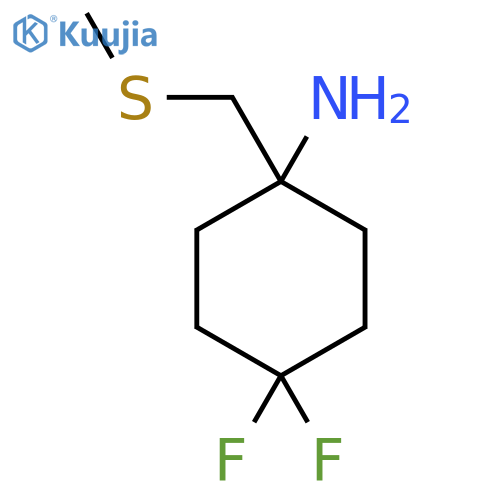 4,4-difluoro-1-(methylsulfanyl)methylcyclohexan-1-amine structure