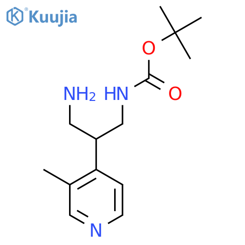 tert-butyl N-3-amino-2-(3-methylpyridin-4-yl)propylcarbamate structure
