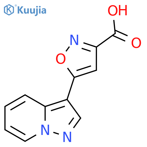 5-{pyrazolo1,5-apyridin-3-yl}-1,2-oxazole-3-carboxylic acid structure