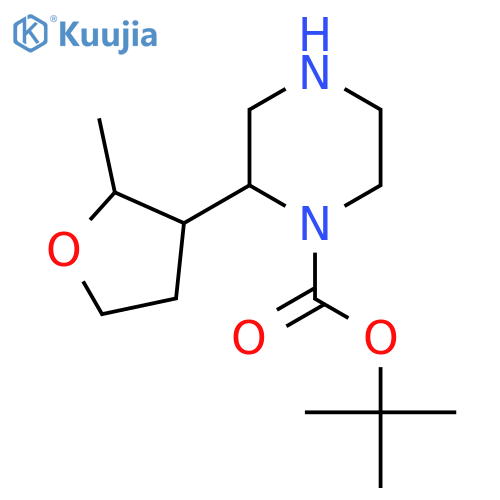 tert-butyl 2-(2-methyloxolan-3-yl)piperazine-1-carboxylate structure