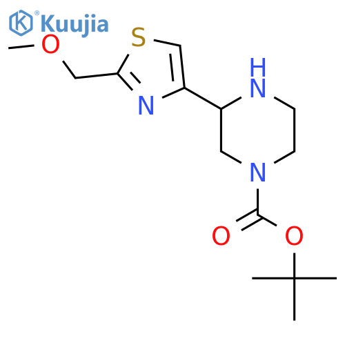 tert-butyl 3-2-(methoxymethyl)-1,3-thiazol-4-ylpiperazine-1-carboxylate structure