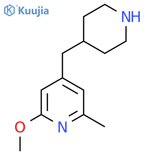 2-methoxy-6-methyl-4-(piperidin-4-yl)methylpyridine structure