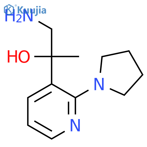 1-amino-2-2-(pyrrolidin-1-yl)pyridin-3-ylpropan-2-ol structure
