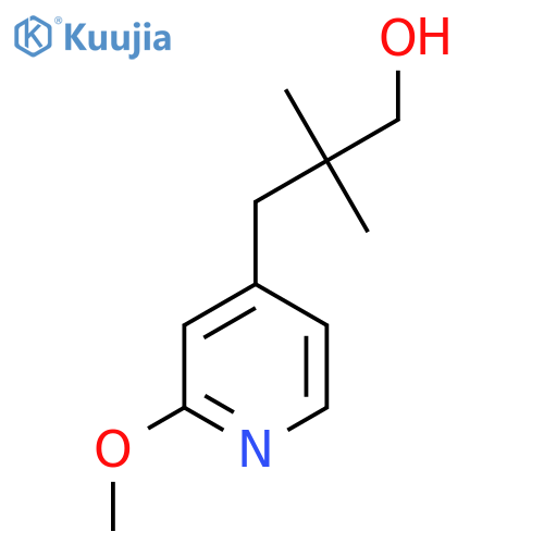3-(2-methoxypyridin-4-yl)-2,2-dimethylpropan-1-ol structure