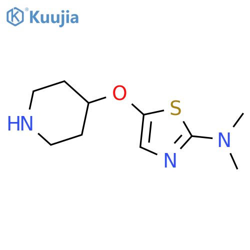 N,N-dimethyl-5-(piperidin-4-yloxy)-1,3-thiazol-2-amine structure