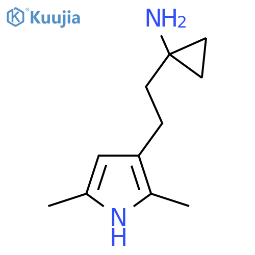 1-2-(2,5-dimethyl-1H-pyrrol-3-yl)ethylcyclopropan-1-amine structure