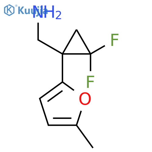 2,2-difluoro-1-(5-methylfuran-2-yl)cyclopropylmethanamine structure