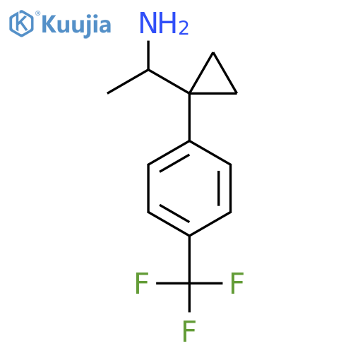 1-{1-4-(trifluoromethyl)phenylcyclopropyl}ethan-1-amine structure