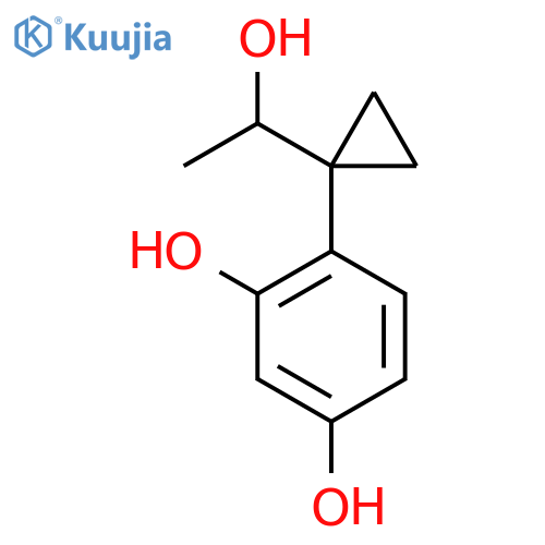 4-1-(1-hydroxyethyl)cyclopropylbenzene-1,3-diol structure