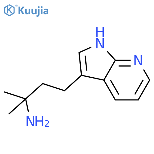2-methyl-4-{1H-pyrrolo2,3-bpyridin-3-yl}butan-2-amine structure