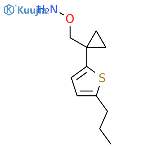 O-{1-(5-propylthiophen-2-yl)cyclopropylmethyl}hydroxylamine structure